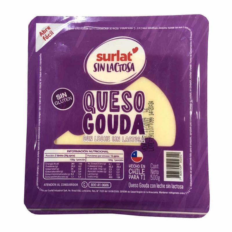 QUESO SURLAT GOUDA SIN LACTOSA  500G