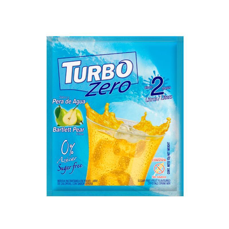 JUGO EN POLVO TURBO ZERO 10U PERA AGUA