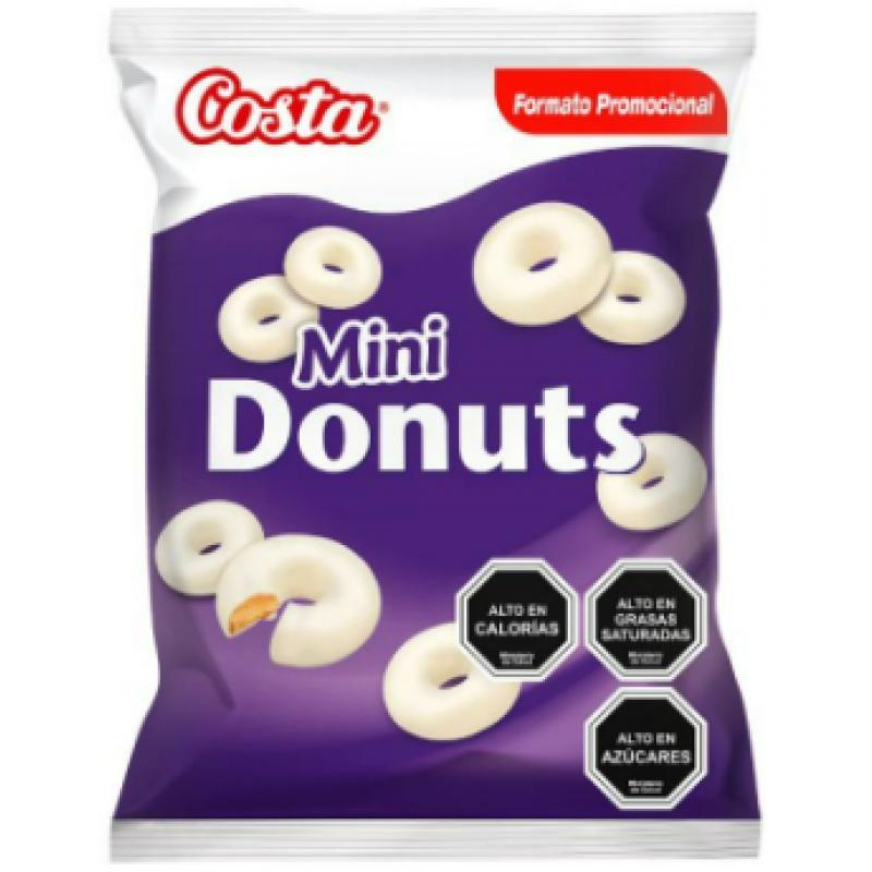 GALLETAS MINI DONUTS COSTA 40G BLANCO