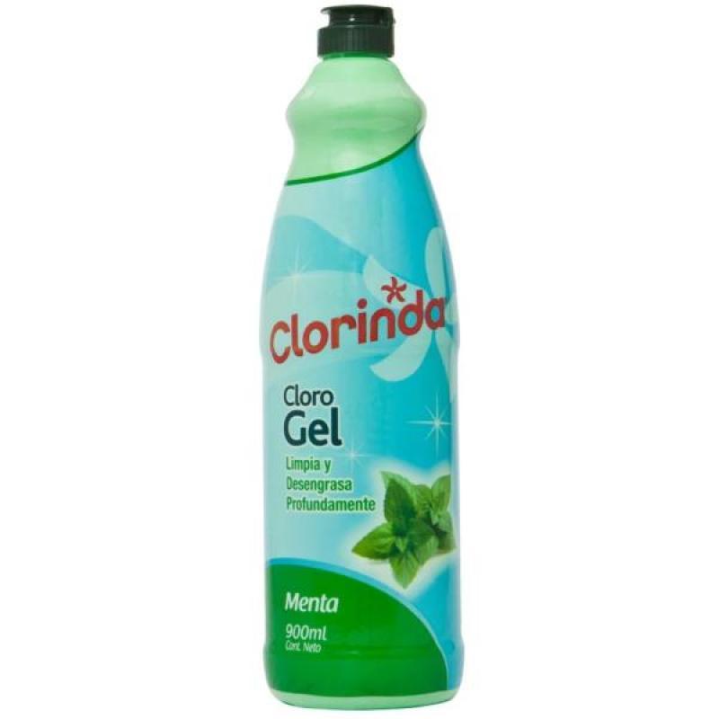 CLORO GEL CLORINDA 900ML MENTA