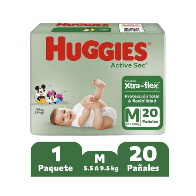 PAÑALES HUGGIES ACTIVE SEC  M2 20U